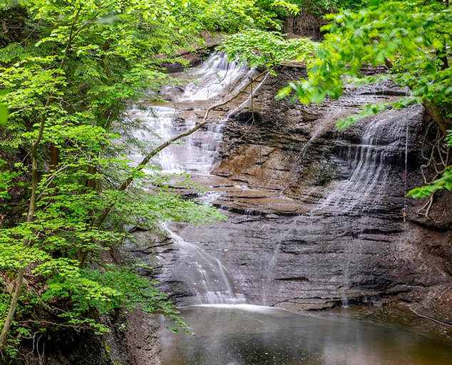 Greenway Corridor - park - waterfall - trees - Lake Metroparks - photo by Ty Whiting