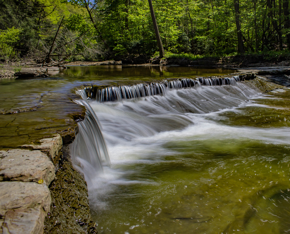 Hell Hollow Wilderness Area - waterfall - trees - Lake Metroparks - Photo by Kevin Vail
