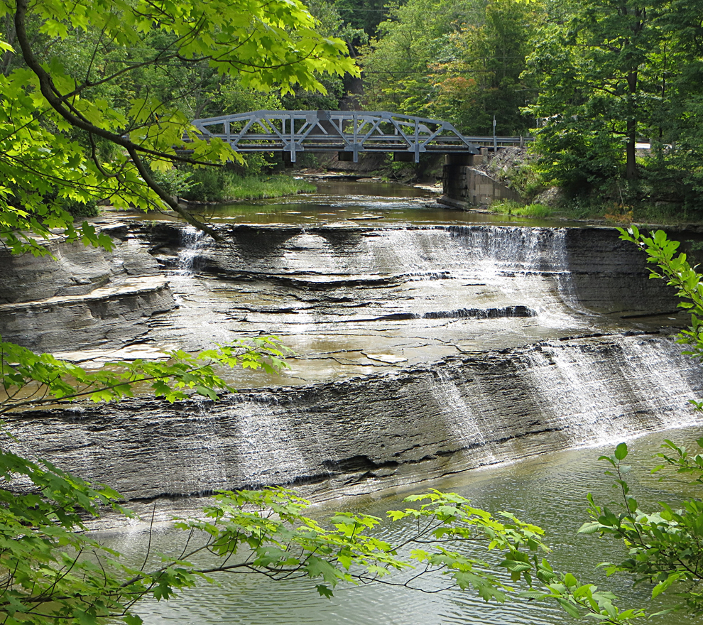 Paine Falls Park - waterfall - trees - Lake Metroparks - photo by Kevin Vail