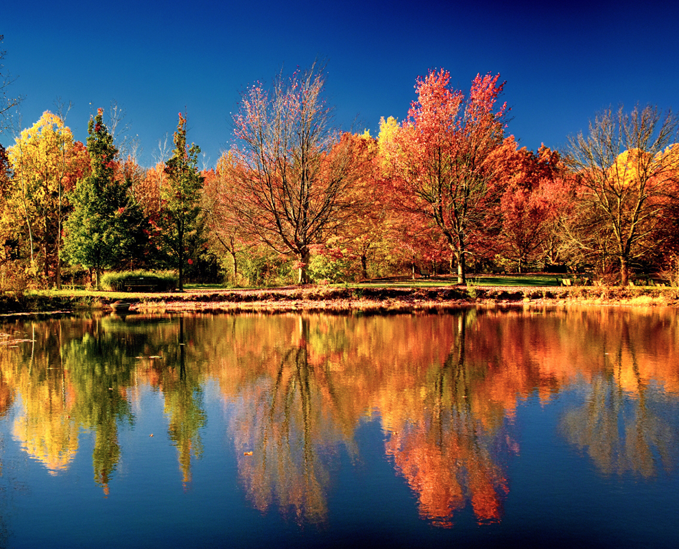 Penitentiary Glen Nature Park in Kirtland, Ohio, waterfall Lake
