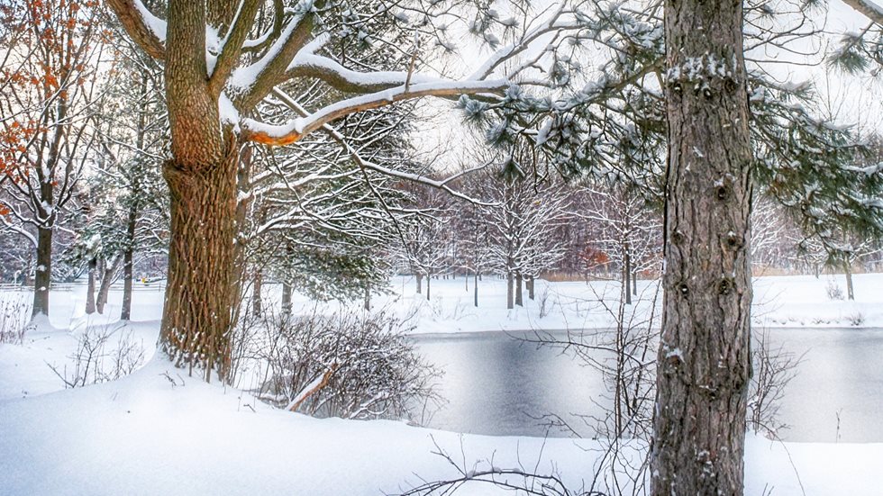 Penitentiary Glen Nature Park in Kirtland, Ohio, waterfall Lake