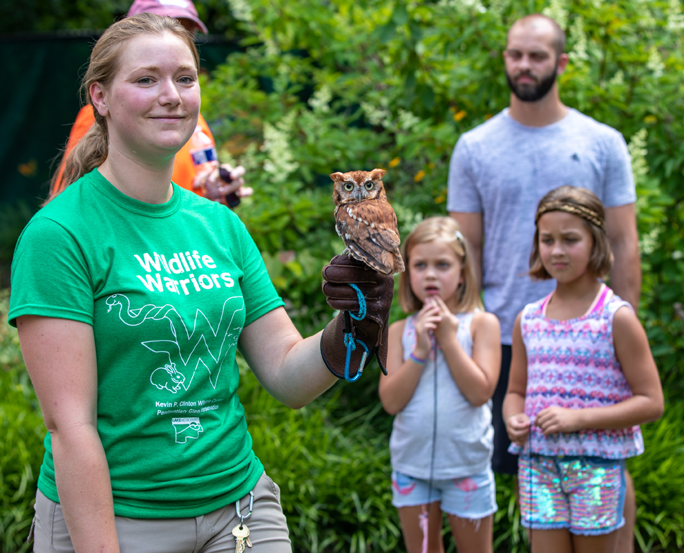 Kevin P. Clinton Wildlife Center, Penitentiary Glen Reservation, wildlife rehab, eastern screech owl