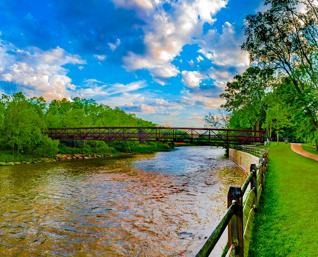 dChagrin River Park - river - bridge - fishing - Lake Metroparks - photo by Jim Marquardt